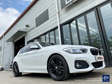 BMW 118d 703M 휠수리 후 블랙유광 휠도색 + 블루 캘리퍼 도색 / 용인 처인구