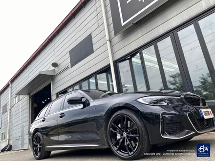 BMW G20 M340i 블랙유광 휠도색 + 실버 캘리퍼 도색 / 용인 처인구
