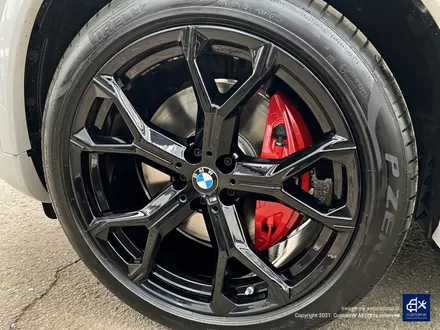 BMW X6 40i 신차 741M 블랙유광 휠도색 + 레드 캘리퍼 도색 / 용인 처인구