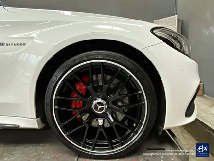 벤츠 C63 AMG 블랙 실버 투톤 유광 휠도색 + 레드 캘리퍼 도색 / 용인 처인구
