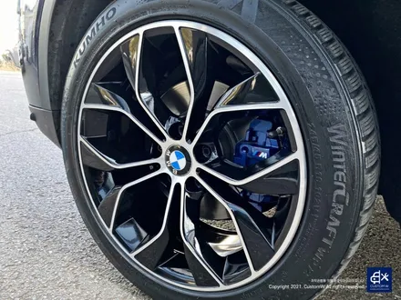 BMW X4 박리 후 블랙 폴리시 휠도색 + 블루 캘리퍼 도색 / 용인 처인구