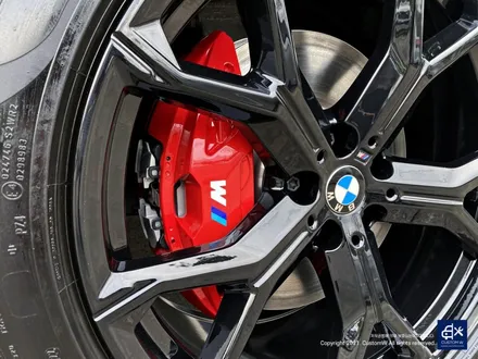 BMW X6 40i 신차 741M 블랙유광 휠도색 + 레드 캘리퍼 도색 / 용인 처인구