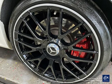벤츠 C63 AMG 블랙 실버 투톤 유광 휠도색 + 레드 캘리퍼 도색 / 용인 처인구