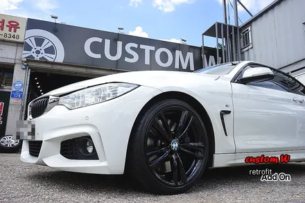 BMW 428I 컨버터블과 잘 어울리는 블랙유광 휠도색.(휠 상처수리 후 도색) / 용인 처인구