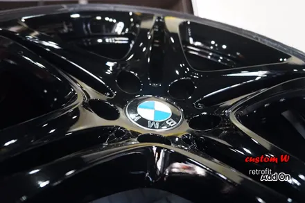 BMW 640d 19인치 휠 블랙유광 휠도색 + 레드 캘리퍼도색. / 용인 처인구