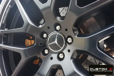 벤츠 GLE63AMG 맷블랙과 실버 투톤 휠도색.커스텀W / 용인 처인구