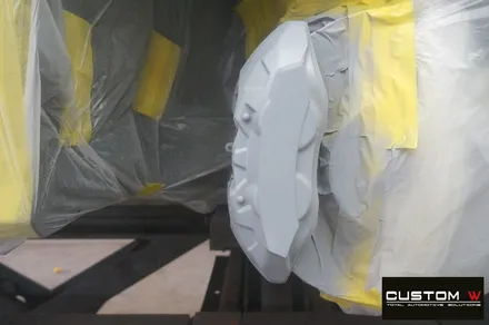 벤츠 C43 AMG 카브리올레 무광 블랙 휠도색 + 건메탈 그레이 컬러 캘리퍼 도색 / 용인 처인구