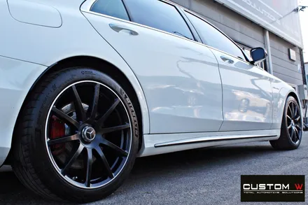벤츠 S63 AMG 무광블랙실버 투톤 휠 도색 / 용인 처인구