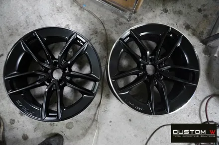 벤츠 CLS53 AMG 2개 다이아몬드 컷팅 휠 수리 (+마차휠 1개 박리후 블랙유광 휠 도색) / 용인 처인구