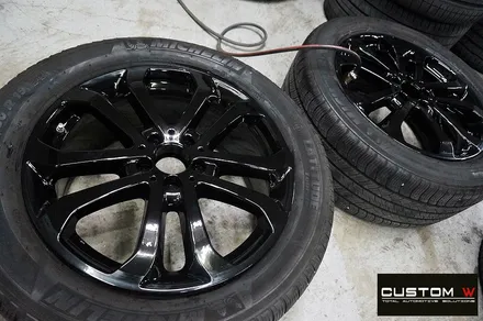 벤츠 GLE350d 휠 상처 수리 후 블랙 유광 휠도색 / 용인 처인구