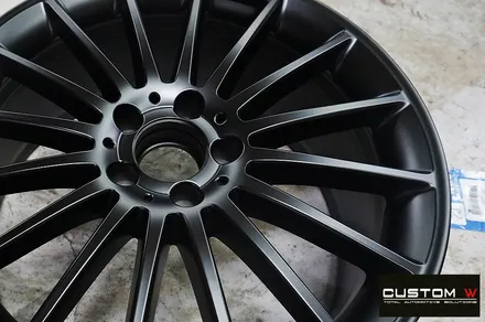 벤츠 A45 AMG 휠 상처 수리 후 매트블랙 휠도색 / 용인 처인구