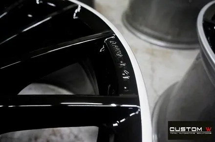 벤츠 GT43 AMG 블랙실버 유광 투톤 휠도색 + 카본 세라믹 골드 캘리퍼 도색 / 용인 처인구