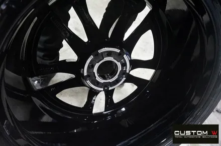 벤츠 CLS53 AMG 블랙실버 투톤 유광 휠도색 + 카본 세라믹 골드 캘리퍼 도색 / 용인 처인구