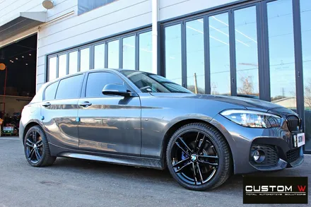 BMW 118d 휠 상처 수리 후 블랙유광 휠도색 / 용인 처인구