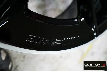벤츠 E53 AMG 블랙 실버 투톤 유광 휠도색 + 레드 캘리퍼 도색 / 용인 처인구