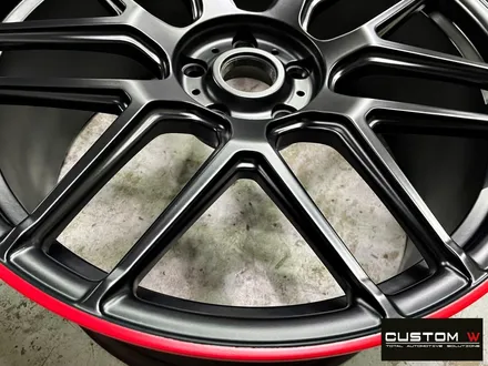 벤츠 신형 G63 AMG 휠 상처 수리 후 블랙 레드 무광 투톤 휠도색 / 용인 처인구