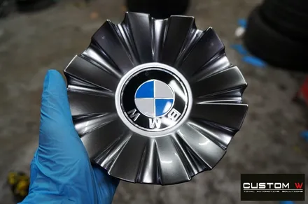 BMW 750Li 휠 상처 수리 후 고스트 크롬 휠도색 + 블랙 캘리퍼 도색 / 용인 처인구