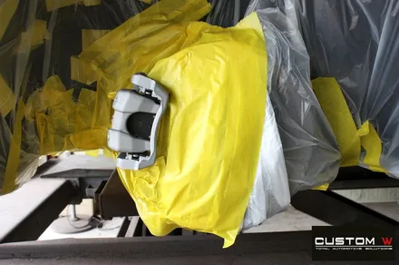 벤츠 CLA250 블랙유광 휠도색 + 애시드 그린 형광 캘리퍼 도색 / 용인 처인구