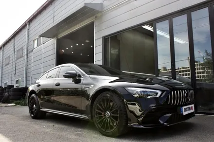 벤츠 GT43 AMG 휠수리 후 블랙유광 휠도색 (feat.견고한 기존 도막) / 용인 처인구