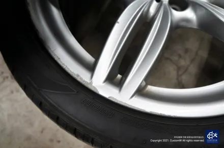 BMW 530d 휠수리 후 블랙유광 휠도색 / 용인 처인구
