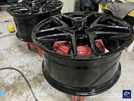 벤츠 신차 GLE53 AMG 블랙유광 휠도색 & 레드 캘리퍼 도색 / 용인 처인구
