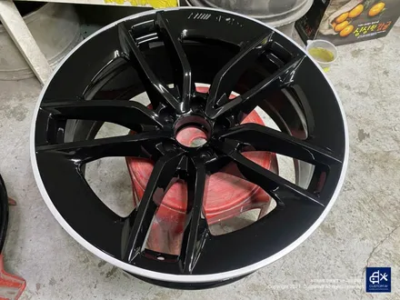 벤츠 CLS300d  블랙 실버 투톤 유광 휠도색 + 레드 캘리퍼 도색 / 용인 처인구