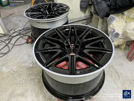 벤츠 GT43 AMG 휠수리 후 블랙 실버 투톤 유광 휠도색 / 용인 처인구