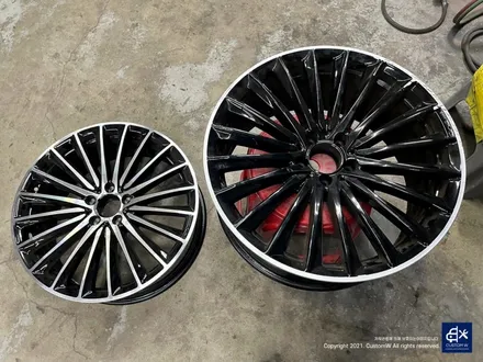벤츠 CLS450 휠수리 후 블랙 실버 투톤 유광 휠도색 / 용인 처인구