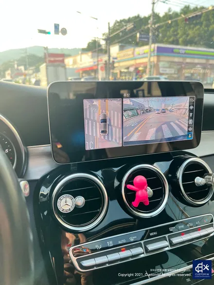벤츠 W205 C220d 반자율주행 옵션설치, 360도카메라 어라운드뷰 옵션설치. / 용인 처인구