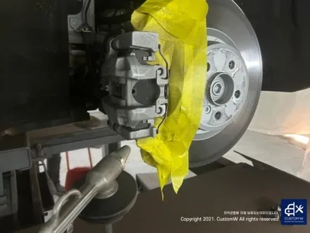 와_! 이게 플렉스다_! 전기차 럭셔리 세단 BMW I7 블루 캘리퍼 도색 고객과의 소통을 중요시하는 커스텀 W (feat. 훈훈한 카톡 내용 캡처 ) / 용인 처인구