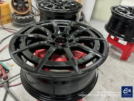 벤츠 GLB35 AMG 하이그로시 블랙 (유광 블랙) 휠 도색 작업으로 확 달라진 느낌 적인 느낌?! / 용인 처인구