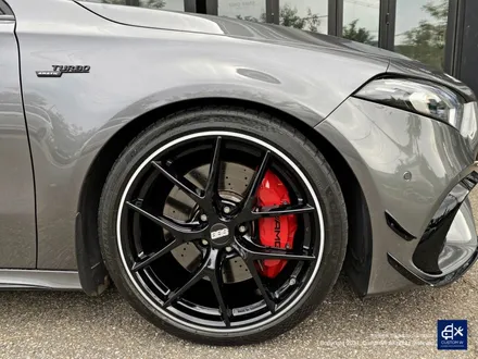 벤츠 A45 AMG BBS CIR 블랙 실버 투톤 유광 휠도색 + 레드 캘리퍼 도색 / 용인 처인구