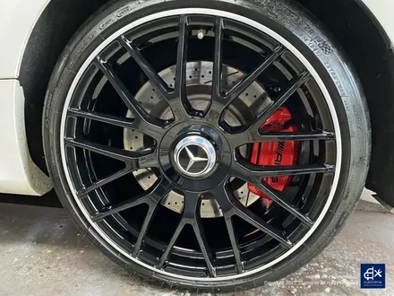 벤츠 C63 AMG 블랙 실버 투톤 유광 휠도색 + 레드 캘리퍼 도색 / 용인 처인구
