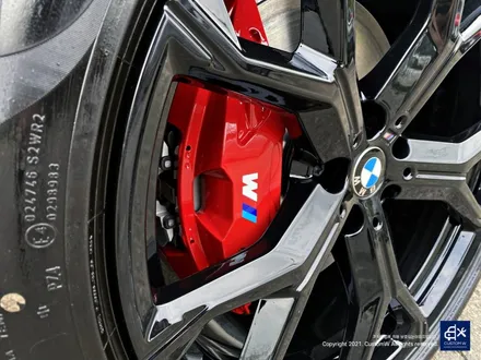 BMW X6 40i 신차 741M 블랙유광 휠도색 + 레드 캘리퍼 도색 / 용인 처인구