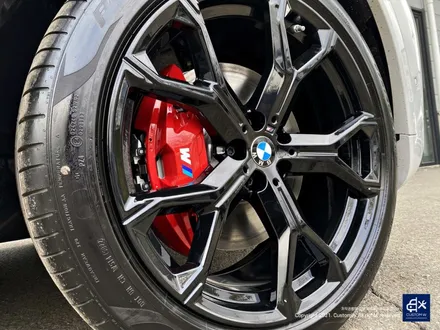 BMW X6 40i 신차 741M 블랙유광 휠도색 + 레드 캘리퍼 도색 / 용인 처인구