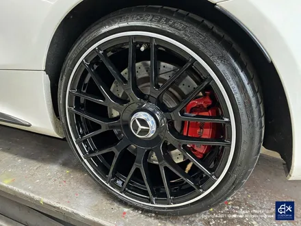 벤츠 C63 AMG 블랙 실버 투톤 유광 휠도색 + 레드 캘리퍼 도색 / 용인 처인구