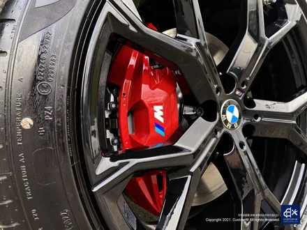 BMW X6 40i 신차 741M 블랙유광 휠도색 + 레드 캘리퍼 도색 / 용인 처인구