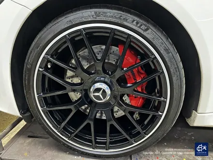 벤츠 C63 AMG 블랙 실버 투톤 유광 휠도색 + 레드 캘리퍼 도색 / 용인 처인구