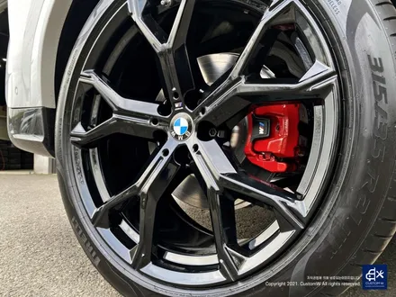 BMW X6 40i 신차 741M 블랙유광 휠도색 + 레드 캘리퍼 도색 / 용인 처인구