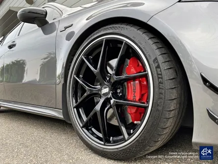벤츠 A45 AMG BBS CIR 블랙 실버 투톤 유광 휠도색 + 레드 캘리퍼 도색 / 용인 처인구