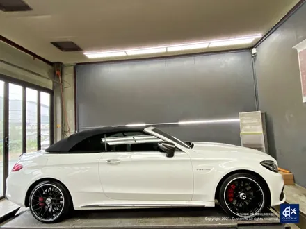 벤츠 C63 AMG 블랙 실버 투톤 유광 휠도색 + 레드 캘리퍼 도색 / 용인 처인구