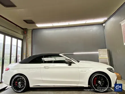 벤츠 C63 AMG 블랙 실버 투톤 유광 휠도색 + 레드 캘리퍼 도색 / 용인 처인구