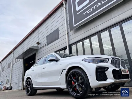 BMW X6 40i 신차 741M 블랙유광 휠도색 + 레드 캘리퍼 도색 / 용인 처인구