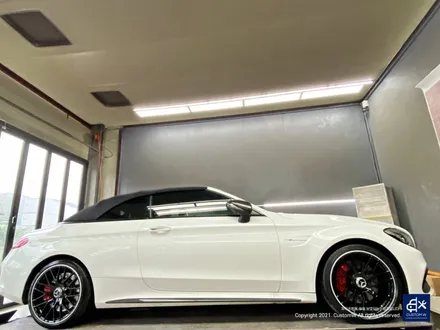 벤츠 C63 AMG 블랙 실버 투톤 유광 휠도색 + 레드 캘리퍼 도색 / 용인 처인구