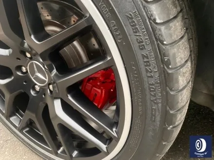 벤츠 GLE63 AMG 휠 도색 불량 재작업 약품 박리 제거 후, 사틴 블랙 + 실버 투톤 휠도색 + 레드 캘리퍼 도색 / 용인 처인구