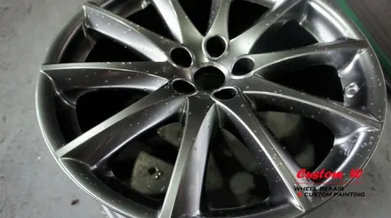 재규어 XJL 고스트크롬 휠도색과 레드 캘리퍼도색(로고 JAGUAR) / 용인 처인구