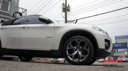 BMW X6 20인치 Y스포크 휠수리 후 고스트크롬 휠도색. / 용인 처인구