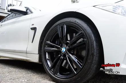 BMW 428I 컨버터블과 잘 어울리는 블랙유광 휠도색.(휠 상처수리 후 도색) / 용인 처인구