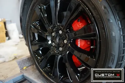 레인지로버 보그 블랙유광 휠도색, 레드 캘리퍼도색(brembo) / 용인 처인구