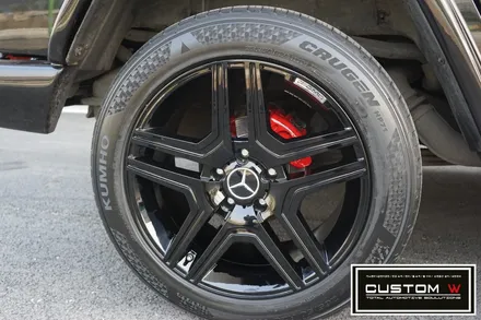 메르세데스 벤츠 G350 지바겐 블랙유광 휠도색, 레드 캘리퍼도색. / 용인 처인구
